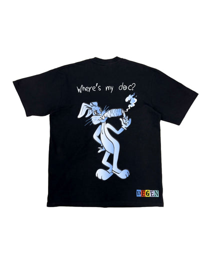 Where's My Doc? Tee in Black