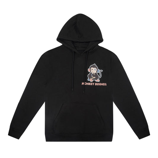 Monkey Business Black Hoodie